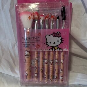 Hello Kitty Pink Makeup Brush Collection